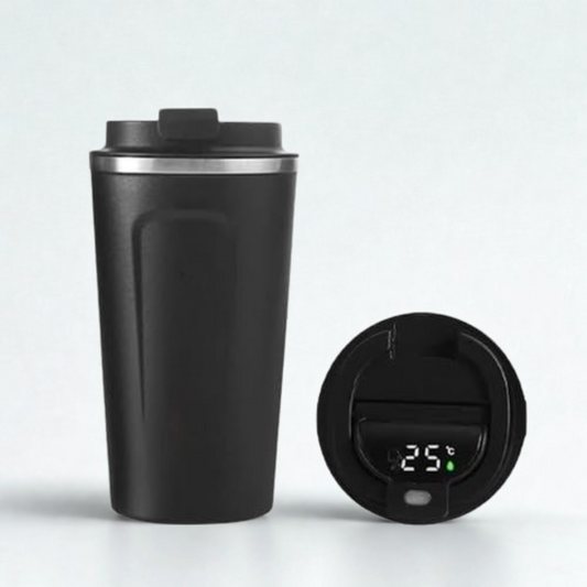 Insulated Coffee Cup with Leakproof Lid, Smart Temperature Display