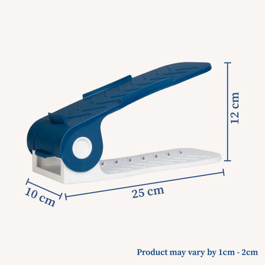 Adjustable Folding Shoe Slots Organizer (Pack of 2, For 2 Pairs Shoes)